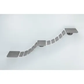Drabina wspinaczkowa montowana do ściany, 3 podesty, 150x30cm, kolor szarobrązowy